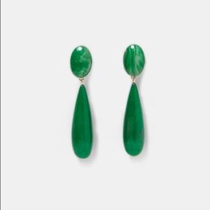NWT Zara enameled teardrop earrings